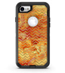 The Orange Grungy Watercolors with Chevron - iPhone 7 or 8 OtterBox Case & Skin Kits