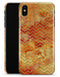 The Orange Grungy Watercolors with Chevron - iPhone X Clipit Case