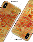 The Orange Grungy Watercolors with Chevron - iPhone X Clipit Case