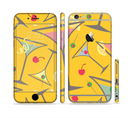 The Orange Martini Drinks With Lemons Sectioned Skin Series for the Apple iPhone 6s Plus