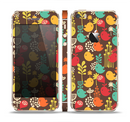 The Orange & Red Cute Vector Birds Skin Set for the Apple iPhone 5s
