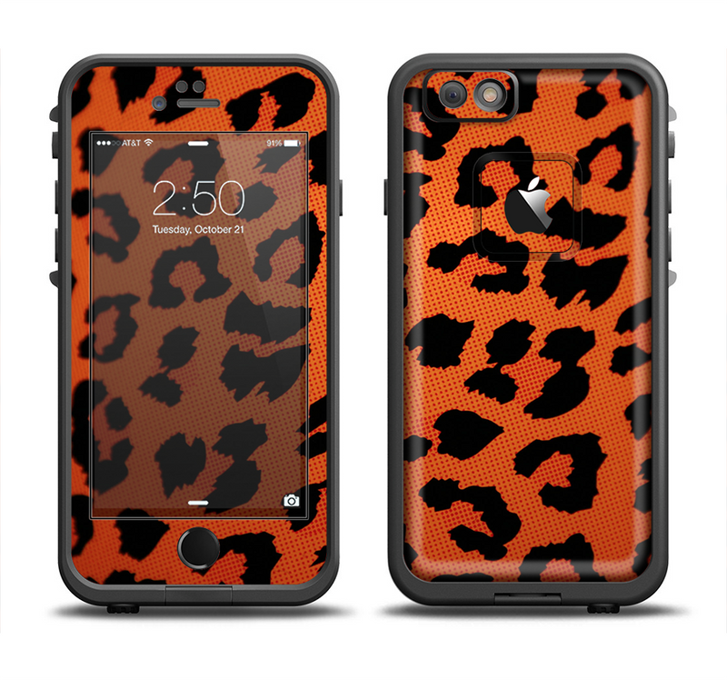 The Orange Vector Animal Print Apple iPhone 6/6s Plus LifeProof Fre Case Skin Set
