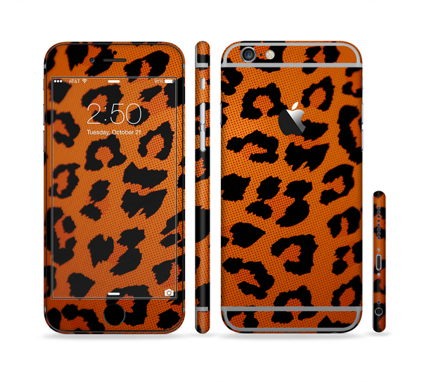 The Orange Vector Animal Print Sectioned Skin Series for the Apple iPhone 6