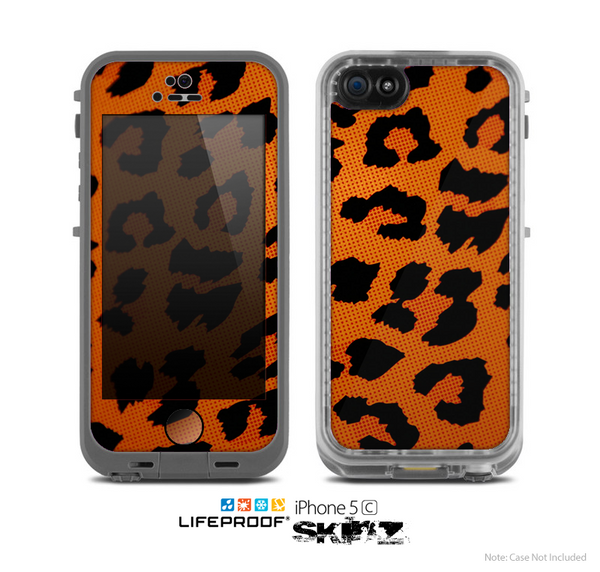 The Orange Vector Animal Print Skin for the Apple iPhone 5c LifeProof Case