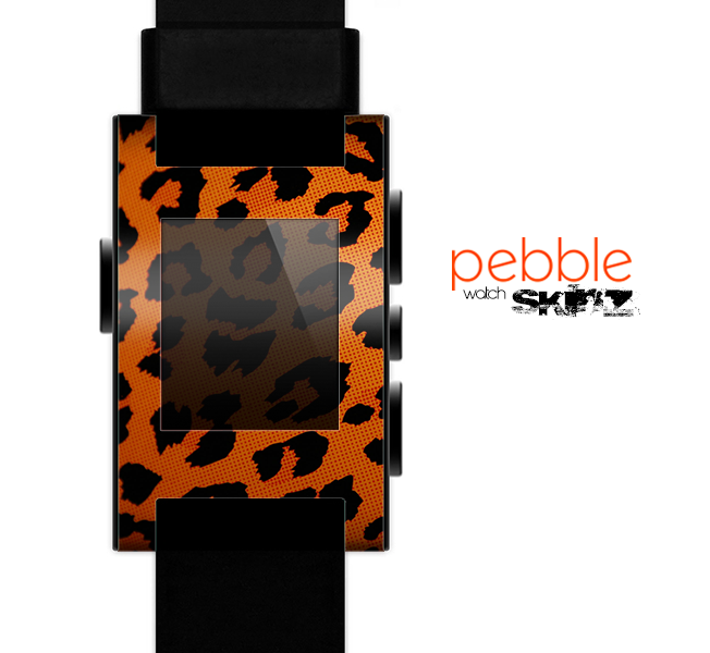 The Orange Vector Animal Print Skin for the Pebble SmartWatch