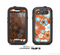 The Orange Vector Floral with Blue Skin For The Samsung Galaxy S3 LifeProof Case