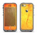 The Orange Vibrant Texture Apple iPhone 5c LifeProof Fre Case Skin Set