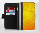 The Orange Vibrant Texture Ink-Fuzed Leather Folding Wallet Credit-Card Case for the Apple iPhone 6/6s, 6/6s Plus, 5/5s and 5c
