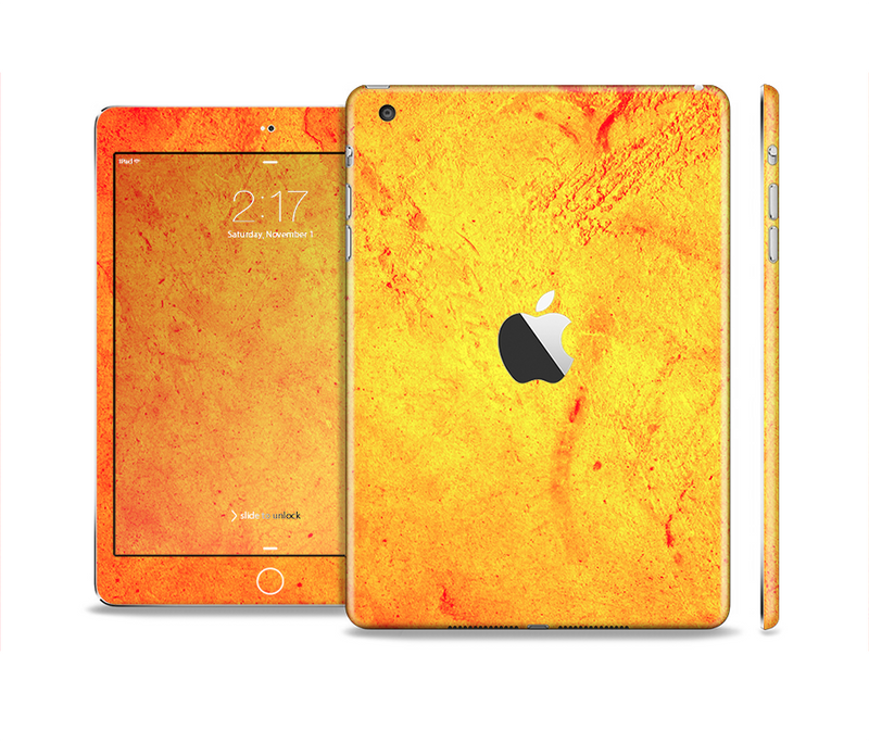 The Orange Vibrant Texture Skin Set for the Apple iPad Mini 4