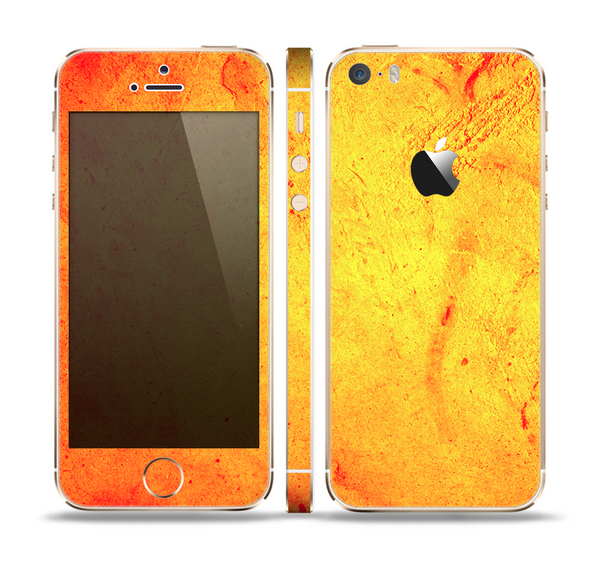 The Orange Vibrant Texture Skin Set for the Apple iPhone 5s