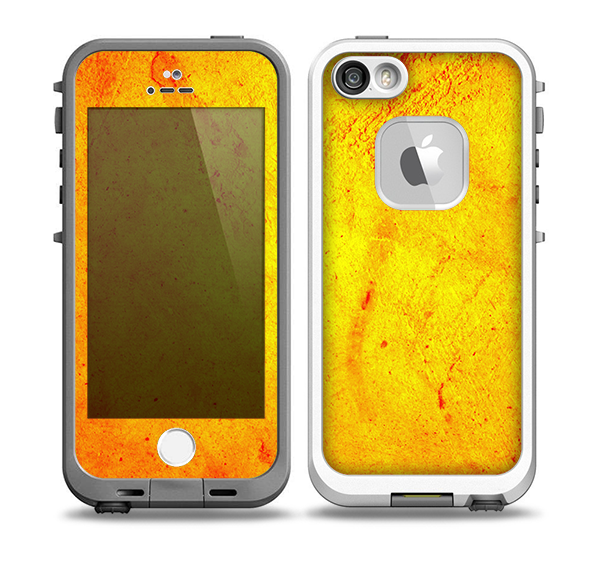 The Orange Vibrant Texture Skin for the iPhone 5-5s fre LifeProof Case