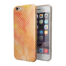 The Orange Watercolor Grunge Surface with Polka Dots iPhone 6/6s or 6/6s Plus 2-Piece Hybrid INK-Fuzed Case