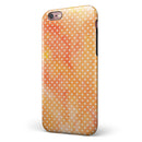 The Orange Watercolor Grunge Surface with Polka Dots iPhone 6/6s or 6/6s Plus 2-Piece Hybrid INK-Fuzed Case