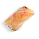 The Orange Watercolor Grunge Surface with Polka Dots iPhone 6/6s or 6/6s Plus 2-Piece Hybrid INK-Fuzed Case