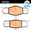 The Orange Watercolor Grunge Surface with Polka Dots - Made in USA Mouth Cover Unisex Anti-Dust Cotton Blend Reusable & Washable Face Mask with Adjustable Sizing for Adult or Child