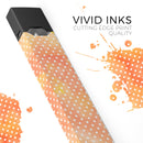The Orange Watercolor Grunge Surface with Polka Dots - Premium Decal Protective Skin-Wrap Sticker compatible with the Juul Labs vaping device