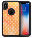 The Orange Watercolor Grunge Surface with Polka Dots - iPhone X OtterBox Case & Skin Kits