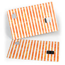 The Orange Watercolor Surface with Horizontal Stripes  - Premium Protective Decal Skin-Kit for the Apple Credit Card