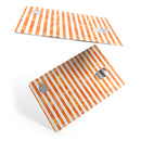 The Orange Watercolor Surface with Horizontal Stripes  - Premium Protective Decal Skin-Kit for the Apple Credit Card