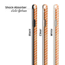 The Orange Watercolor Surface with Slanted White Lines iPhone 6/6s or 6/6s Plus 2-Piece Hybrid INK-Fuzed Case
