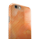 The Orange Watercolor Surface with Slanted White Lines iPhone 6/6s or 6/6s Plus 2-Piece Hybrid INK-Fuzed Case