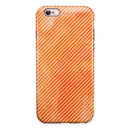 The Orange Watercolor Surface with Slanted White Lines iPhone 6/6s or 6/6s Plus 2-Piece Hybrid INK-Fuzed Case
