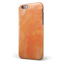 The Orange Watercolor Surface with Slanted White Lines iPhone 6/6s or 6/6s Plus 2-Piece Hybrid INK-Fuzed Case
