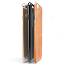 The Orange Watercolor Surface with Slanted White Lines iPhone 6/6s or 6/6s Plus 2-Piece Hybrid INK-Fuzed Case