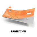 The Orange Watercolor Surface with Slanted White Lines - Premium Protective Decal Skin-Kit for the Apple Credit Card