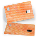 The Orange Watercolor Surface with Slanted White Lines - Premium Protective Decal Skin-Kit for the Apple Credit Card