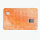 The Orange Watercolor Surface with Slanted White Lines - Premium Protective Decal Skin-Kit for the Apple Credit Card