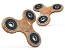 The Orange Watercolor Surface with Slanted White Lines Full-Body Fidget Spinner Skin-Kit