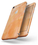 The Orange Watercolor Surface with Slanted White Lines - Skin-kit for the iPhone 8 or 8 Plus