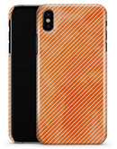 The Orange Watercolor Surface with Slanted White Lines - iPhone X Clipit Case