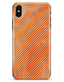 The Orange Watercolor Surface with Slanted White Lines - iPhone X Clipit Case