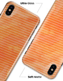 The Orange Watercolor Surface with Slanted White Lines - iPhone X Clipit Case