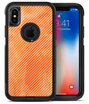 The Orange Watercolor Surface with Slanted White Lines - iPhone X OtterBox Case & Skin Kits