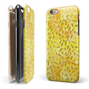 The Orange Yellow Watercolors with Falling Pedals iPhone 6/6s or 6/6s Plus 2-Piece Hybrid INK-Fuzed Case