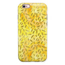 The Orange Yellow Watercolors with Falling Pedals iPhone 6/6s or 6/6s Plus 2-Piece Hybrid INK-Fuzed Case