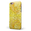 The Orange Yellow Watercolors with Falling Pedals iPhone 6/6s or 6/6s Plus 2-Piece Hybrid INK-Fuzed Case