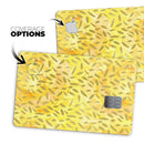 The Orange Yellow Watercolors with Falling Pedals - Premium Protective Decal Skin-Kit for the Apple Credit Card