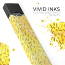 The Orange Yellow Watercolors with Falling Pedals - Premium Decal Protective Skin-Wrap Sticker compatible with the Juul Labs vaping device