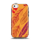 The Orange and Red Vector Feathers Apple iPhone 5c Otterbox Symmetry Case Skin Set