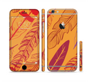 The Orange and Red Vector Feathers Sectioned Skin Series for the Apple iPhone 6s Plus