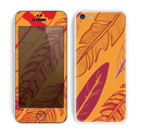 The Orange and Red Vector Feathers Skin for the Apple iPhone 5c