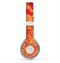 The Orange and Red Vector Feathers Skin for the Beats by Dre Solo 2 Headphones