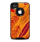 The Orange and Red Vector Feathers Skin for the iPhone 4-4s OtterBox Commuter Case