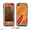 The Orange and Red Vector Feathers Skin for the iPhone 5c nüüd LifeProof Case