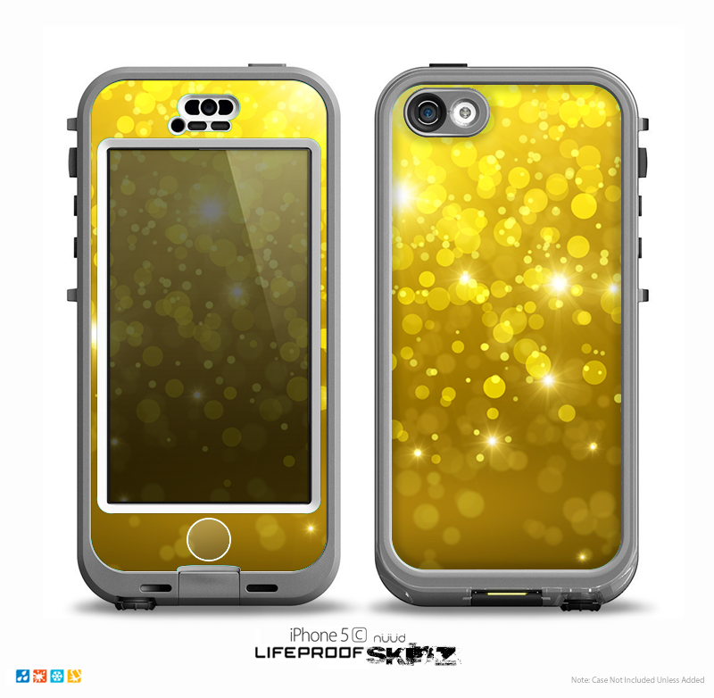 The Orbs of Gold Light Skin for the iPhone 5c nüüd LifeProof Case