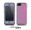 The OverLock Pink to Blue Swirls Skin for the Apple iPhone 5c LifeProof Case